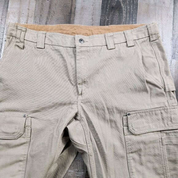 Mens Duluth Trading Fire Hose Pant size 42x30 Canvas Heavy Duty Cargo Pants - Picture 2 of 11